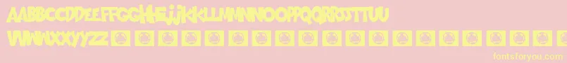 Goingmerry Font – Yellow Fonts on Pink Background
