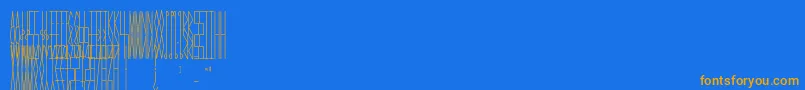 JmhCelaenoBook-Schriftart – Orangefarbene Schriften auf blauem Hintergrund