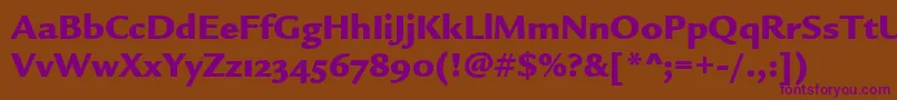 Шрифт LegacySansMdOsItcTtUltra – фиолетовые шрифты на коричневом фоне