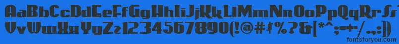 Шрифт Rollercoaster – чёрные шрифты на синем фоне