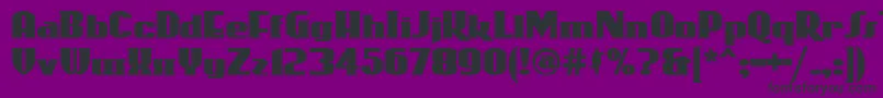 フォントRollercoaster – 紫の背景に黒い文字