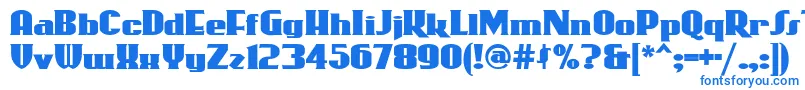 Rollercoaster Font – Blue Fonts on White Background