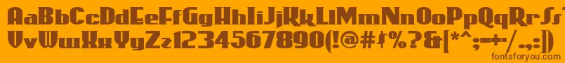 Rollercoaster Font – Brown Fonts on Orange Background