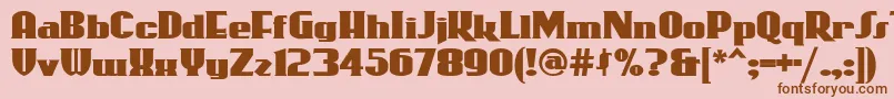 Rollercoaster Font – Brown Fonts on Pink Background