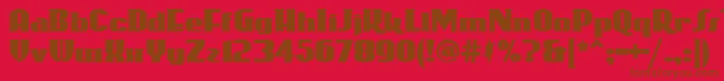 Шрифт Rollercoaster – коричневые шрифты на красном фоне