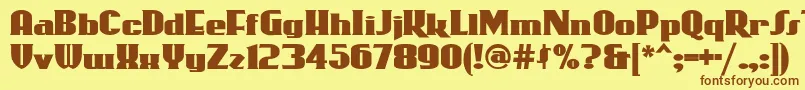 Rollercoaster Font – Brown Fonts on Yellow Background