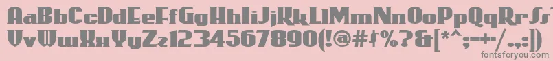 Rollercoaster Font – Gray Fonts on Pink Background