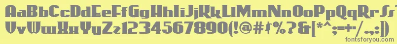 Rollercoaster Font – Gray Fonts on Yellow Background