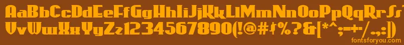 Rollercoaster Font – Orange Fonts on Brown Background