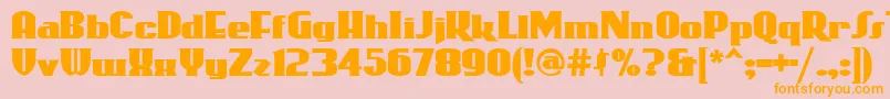 Rollercoaster Font – Orange Fonts on Pink Background