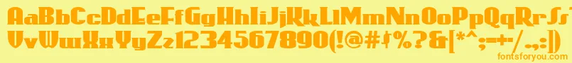 Rollercoaster Font – Orange Fonts on Yellow Background
