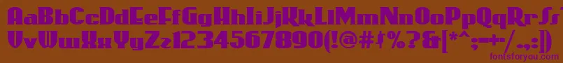 Rollercoaster Font – Purple Fonts on Brown Background