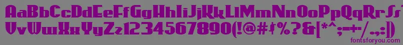 Rollercoaster Font – Purple Fonts on Gray Background