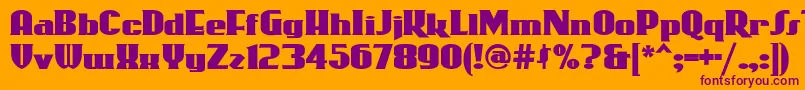 Rollercoaster Font – Purple Fonts on Orange Background