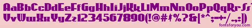 Rollercoaster Font – Purple Fonts on Pink Background