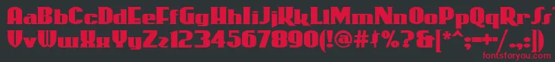 Rollercoaster Font – Red Fonts on Black Background