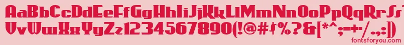 Rollercoaster Font – Red Fonts on Pink Background