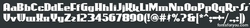 フォントRollercoaster – 黒い背景に白い文字