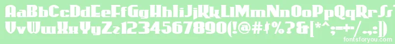 Rollercoaster Font – White Fonts on Green Background