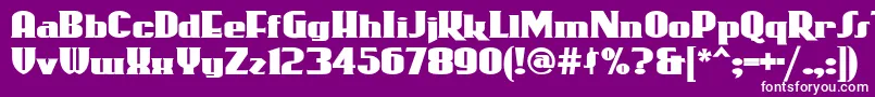 Rollercoaster Font – White Fonts on Purple Background