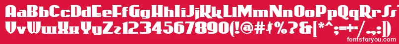 Rollercoaster Font – White Fonts on Red Background