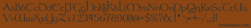 Tolkien Font – Black Fonts on Brown Background