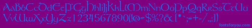 fuente Tolkien – Fuentes Azules Sobre Fondo Morado