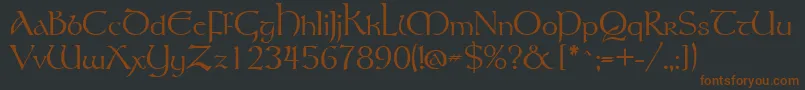 Tolkien Font – Brown Fonts on Black Background