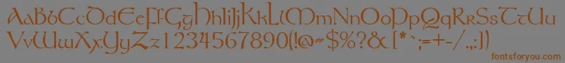 Tolkien Font – Brown Fonts on Gray Background