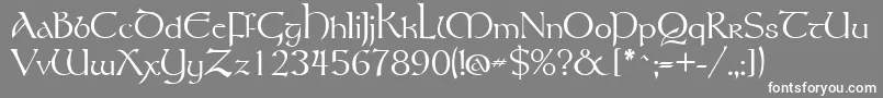 Tolkien Font – White Fonts on Gray Background