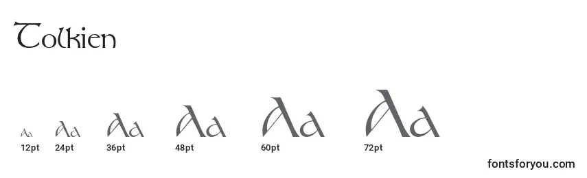 Tolkien Font Sizes