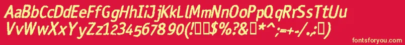 RosangoBolditalic Font – Yellow Fonts on Red Background