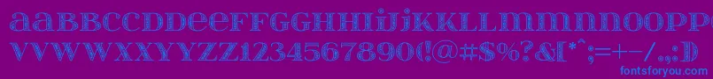 Itsadzokes02 Font – Blue Fonts on Purple Background