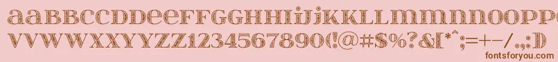 Itsadzokes02 Font – Brown Fonts on Pink Background