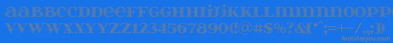 Itsadzokes02 Font – Gray Fonts on Blue Background