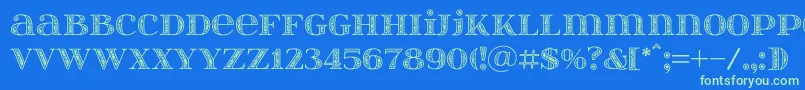 Itsadzokes02 Font – Green Fonts on Blue Background