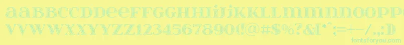 Itsadzokes02 Font – Green Fonts on Yellow Background