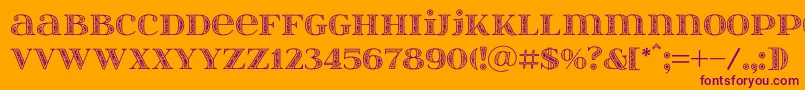 Itsadzokes02 Font – Purple Fonts on Orange Background