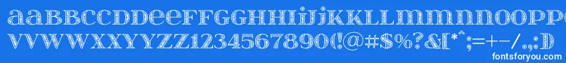 Itsadzokes02 Font – White Fonts on Blue Background