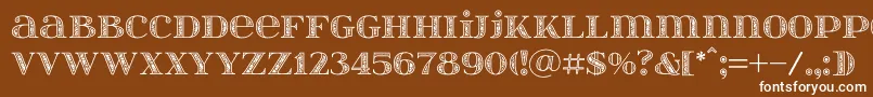 Itsadzokes02 Font – White Fonts on Brown Background