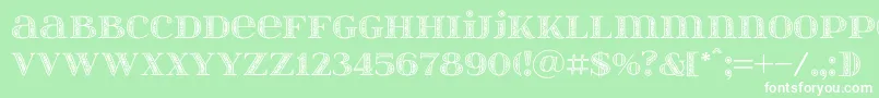 Itsadzokes02 Font – White Fonts on Green Background