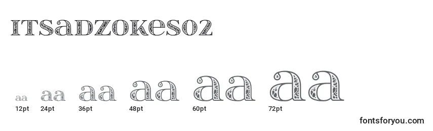Размеры шрифта Itsadzokes02