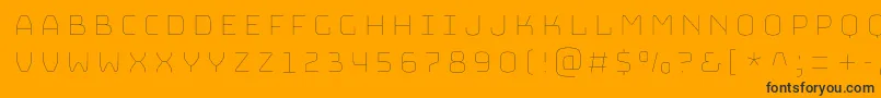 BungeeHairline Font – Black Fonts on Orange Background