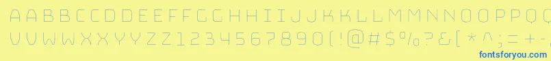 BungeeHairline Font – Blue Fonts on Yellow Background
