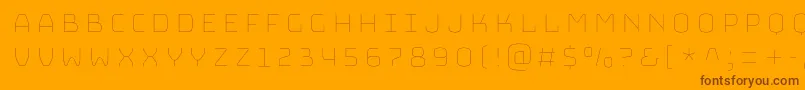 BungeeHairline Font – Brown Fonts on Orange Background