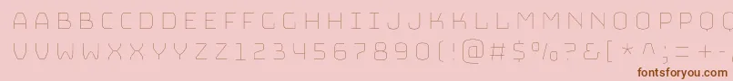 BungeeHairline Font – Brown Fonts on Pink Background