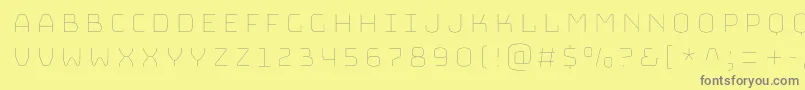 BungeeHairline Font – Gray Fonts on Yellow Background