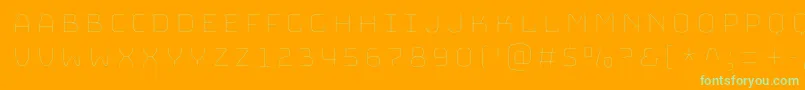 BungeeHairline Font – Green Fonts on Orange Background