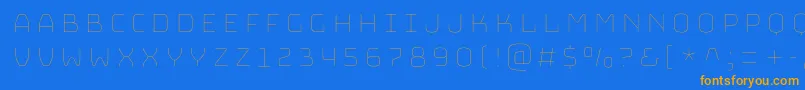 BungeeHairline Font – Orange Fonts on Blue Background
