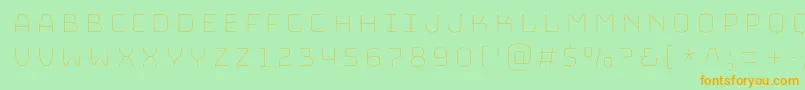 BungeeHairline Font – Orange Fonts on Green Background